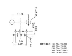 黑色直插式RJ45插座針腳圖